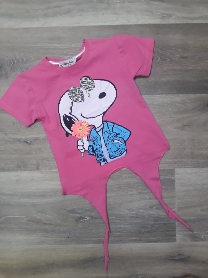 No Brand 8331 pink (лето) футболка детские