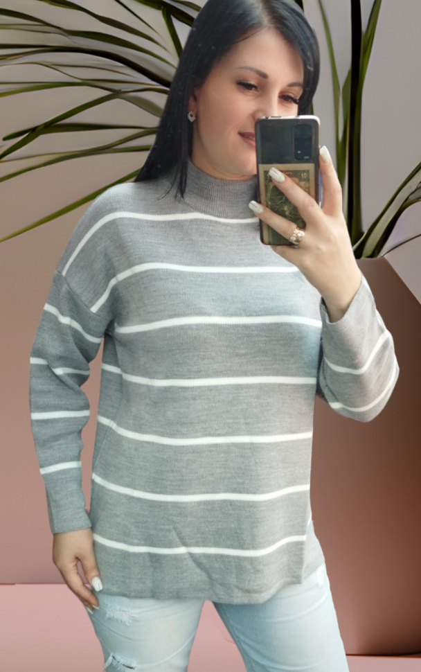 No Brand 9090 grey (зима) свитер женские
