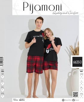 No Brand 6620-3 black (лето) пижама женские