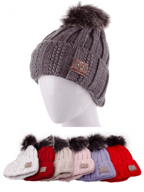 No Brand 905 mix (зима) шапка женские