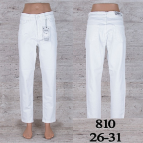 No Brand 810 white (деми) джинсы женские
