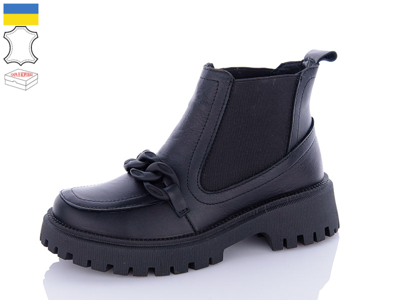 No Brand 205 черний (зима) черевики жіночі