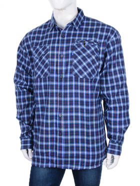 No Brand A43-1 blue (зима) рубашка мужские