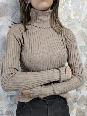 No Brand 9008 beige (зима) свитер женские