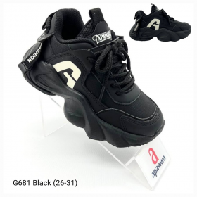Apawwa Apa-G681 black (деми) кроссовки детские
