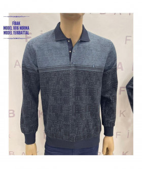 No Brand 1516 d.grey-grey (деми) свитер мужские