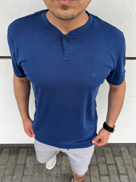 No Brand 34462 blue (лето) футболка мужские
