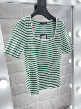 No Brand 224211 white-green (літо) футболка жіночі