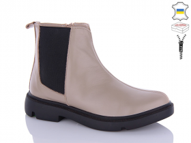 No Brand 355 беж-чорний зима (зима) ботинки женские