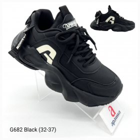 Apawwa Apa-G682 black (деми) кроссовки детские