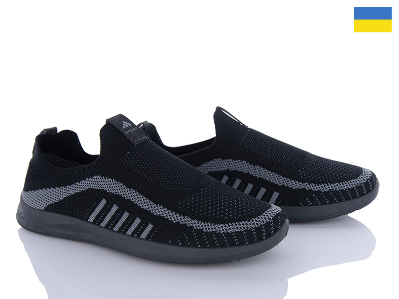 Paolla K01 чорний-сірий (літо) кросівки чоловічі