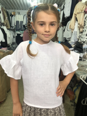 No Brand EL77 white (літо) блузка дитяча