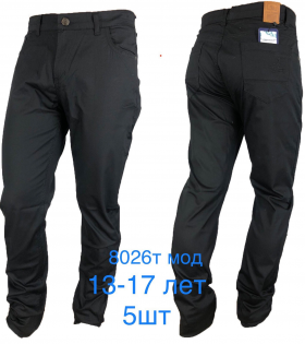 No Brand 8026T black (деми) штаны 