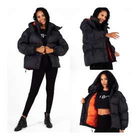 No Brand 80011-2 black (зима) куртка жіночі