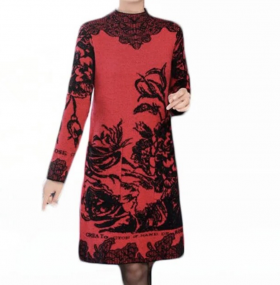No Brand 26426 red (зима) сукня жіночі