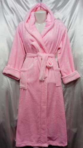No Brand 1114 pink (зима) халат женские