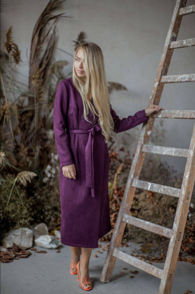 No Brand 392 purple (деми) платье женские