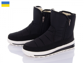 Malibu KWZ116 чорний-білий (зима) черевики жіночі