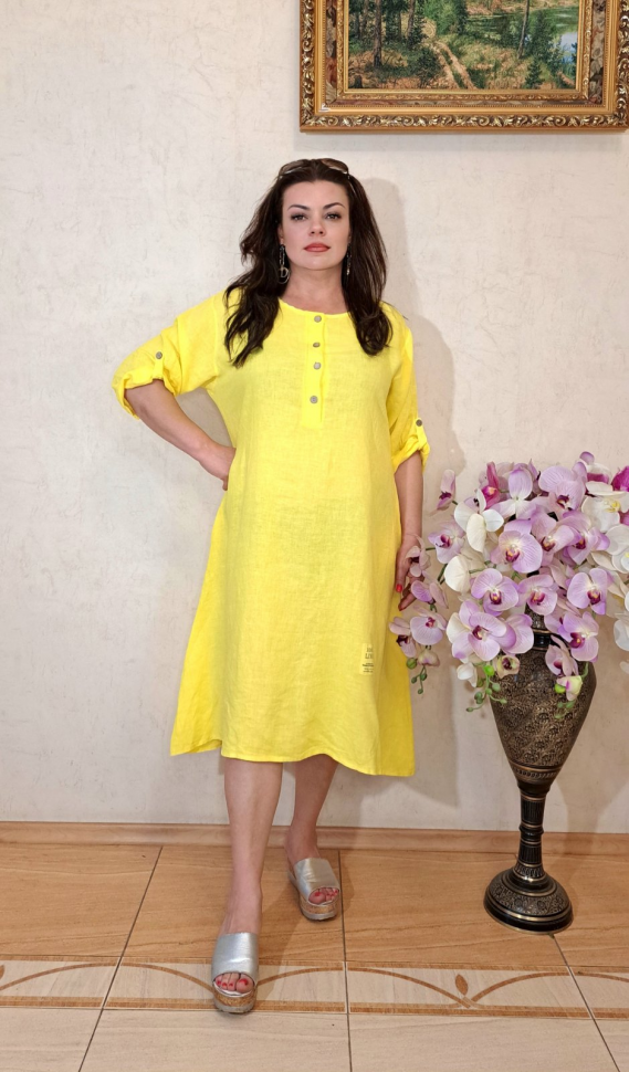 No Brand 1760 yellow (лето) платье женские