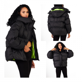 No Brand 80011-3 black (зима) куртка жіночі