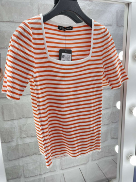 No Brand 224211 white-orange (літо) футболка жіночі
