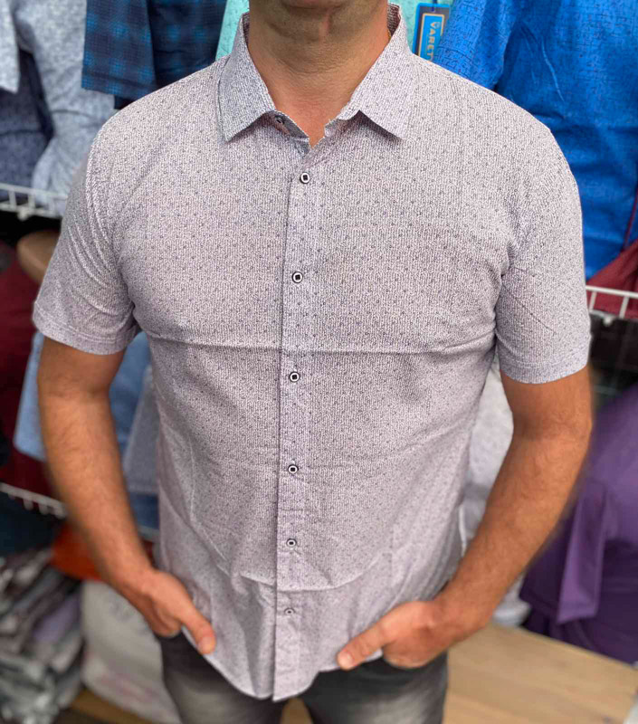 Fmt S2042 grey (лето) рубашка мужские