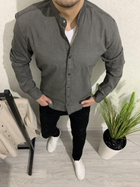 No Brand S2900 grey (демі) сорочка чоловіча