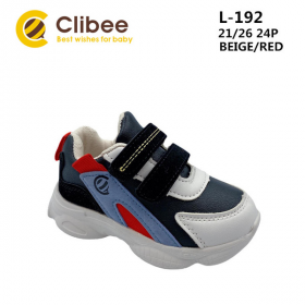 Clibee Apa-L192 beige-red (демі) кросівки дитячі
