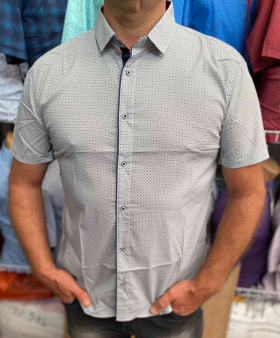 Fmt S2043 grey (лето) рубашка мужские
