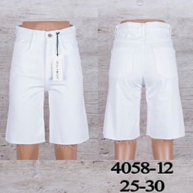 No Brand 4058-12 white (лето) шорты женские