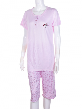 No Brand 6921 (04078) pink (лето) пижама женские