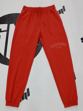 No Brand 20702 red (деми) штаны спорт женские