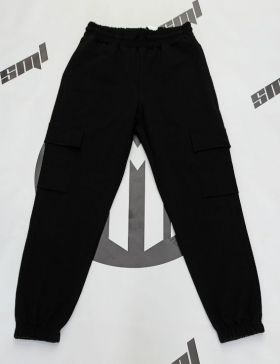 No Brand 20705 black (деми) штаны спорт женские