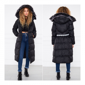 No Brand 80016-1 black (зима) жіночі пальта