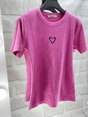 No Brand 24284 pink (літо) футболка жіночі