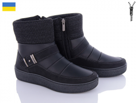 Paolla 473 чорний (зима) ботинки женские