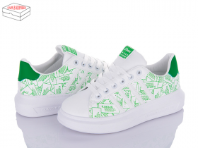 Wei Wei SS1853 white-green (демі) кросівки жіночі
