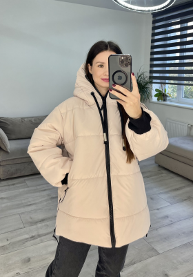 No Brand 206 beige (зима) куртка жіночі
