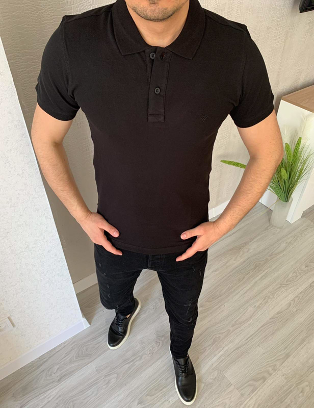 No Brand Polo S2769 black (лето) футболка мужские