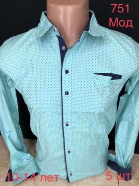 No Brand 751 l.blue (10-14) (деми) рубашка детские