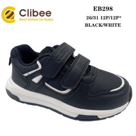 Clibee LD-EB298 black-white (деми) кроссовки детские