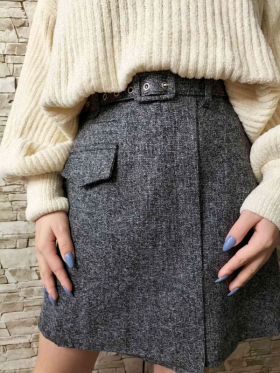 No Brand U619 grey (деми) юбка женские