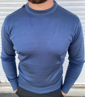 No Brand S3302 blue (деми) свитер мужские