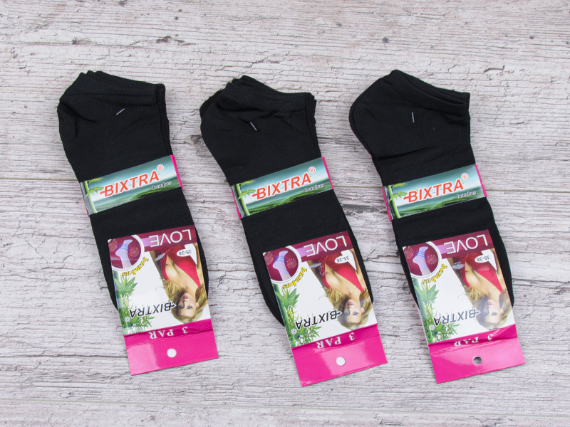 No Brand 236B (02089) black (демі) шкарпетки жіночі