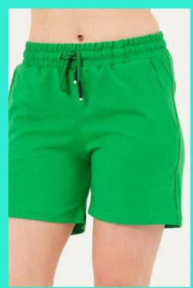 No Brand 8002 green (лето) шорты женские