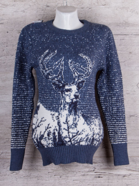 No Brand B4171 blue (зима) свитер женские