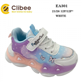 Clibee LD-EA301 white (деми) кроссовки детские