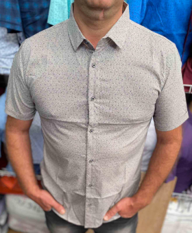 Fmt S2048 grey (лето) рубашка мужские