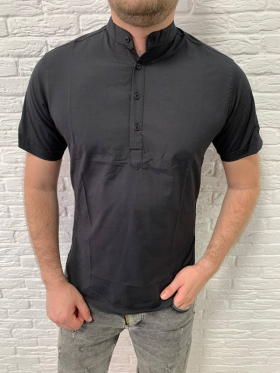 Varetti S1580 black (лето) рубашка мужские