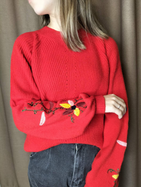 No Brand 717 red (зима) свитер женские